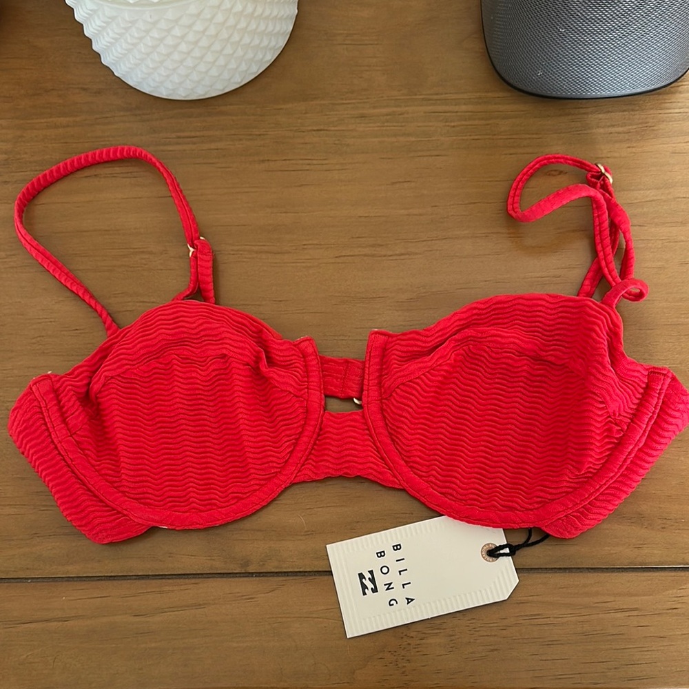 Billabong Red Bikini Top